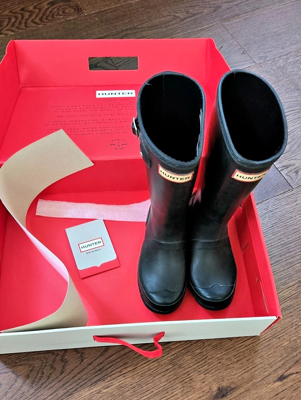 Hunter Original Kids Gloss Black Rain Boots US 1B/2G